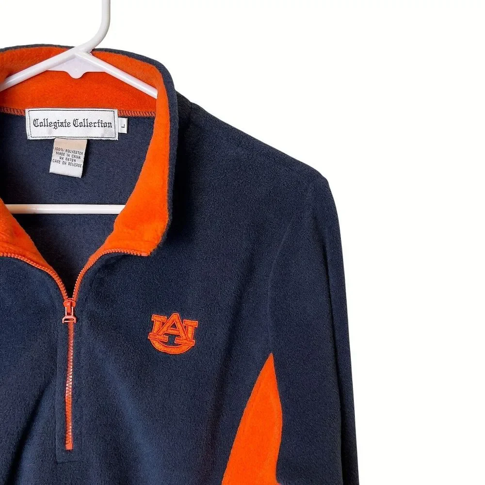 Auburn University Collegiate Collection Size L‎ Half-Zip Pullover Polar Fleece